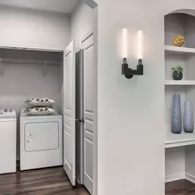 Laundry room with full size washer and dryer