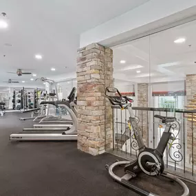 Fitness center with cardio machines