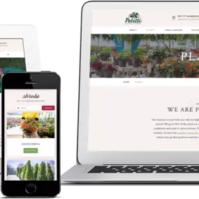 Petitti Garden Center site done by Bloom Garden Marketing