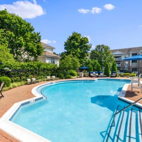 Seasonal resort style pool at Camden Ashburn Farm in Ashburn, Virginia.