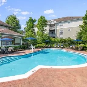 Seasonal resort style pool at Camden Ashburn Farm in Ashburn, Virginia.