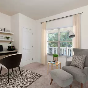 Work from home at Camden Ashburn Farm in Ashburn, Virginia.  Built-in desks in select apartment homes.