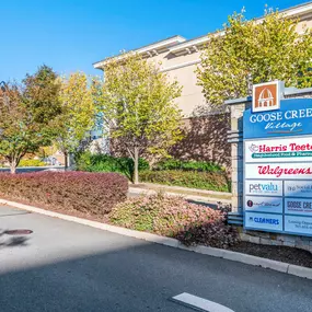 Goose Creek Village shopping center nearby Camden Ashburn Farm in Ashburn, Virginia.