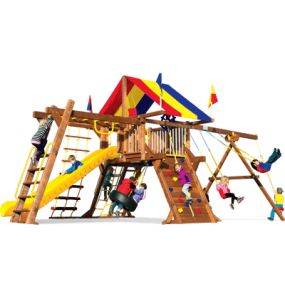 Rainbow Castle Pkg III Loaded - Rainbow Play System at Kids Gotta Play