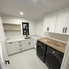 Newly renovated laundry room