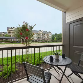 Private patio and storage closet