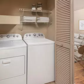 Full-size washer and dryer in every apartment at Camden Cypress Creek Apartments in Cypress, Tx