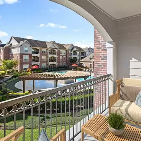 Private Patio Overlooking the Pool