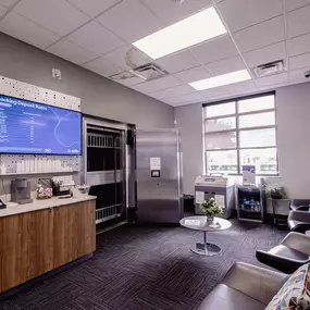 Interior of Wellby federal credit union with seating