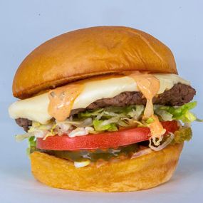 IMPOSSIBLE BURGER - impossible™ patty, pickles, lettuce, tomato, onion, white american cheese, secret sauce