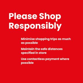 please shop responsibly