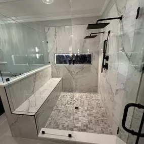 We can help transform your dark cave shower into something that is spacious, luxurious, and spa like! Call us today to get started on  your custom shower!