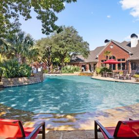 Resort-style pool with beach entry at Camden Buckingham