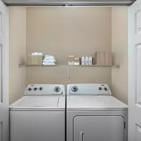 Washer and dryer included at Camden Buckingham apartments in Richardson, Tx