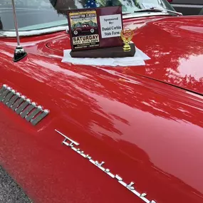 Had a great time at the Manhattan Car Show!! Congratulations to the Winner of the Daniel Corbin State Farm Trophy!! 1957 Firebird