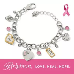 ????$10 of each bracelet goes to fight breast cancer. ???? Purchase in store or online.