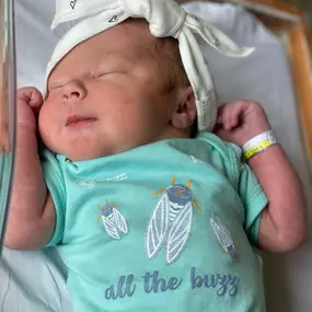 The Christ Hospital and Snappy Tomato Pizza are teaming up to start a new tradition. To help welcome newborns and cicadas, each baby born at both The Christ Hospital Mt. Auburn and Liberty Township locations over the next few weeks will receive a free, limited-edition, “All the Buzz” onesie! Parents will also get a coupon for a free pizza (cicadas, unfortunately, not included) and Snappy swag generously donated by Snappy Tomato Pizza! 

How FUN is this and check out the adorable little one!