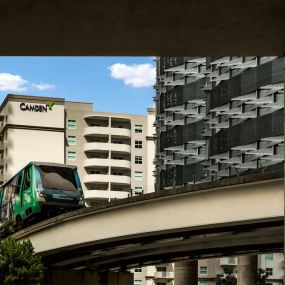 Conveniently located near people metro mover transportation at Camden Brickell Apartments in Miami, FL.