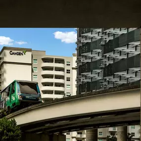 Conveniently located near people metro mover transportation at Camden Brickell Apartments in Miami, FL.