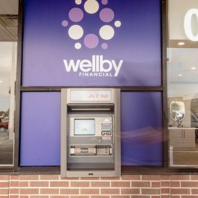 Wellby Financial exterior ATM in Galveston