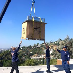 Rooftop HVAC installation on a condo in the San Fernando Valley