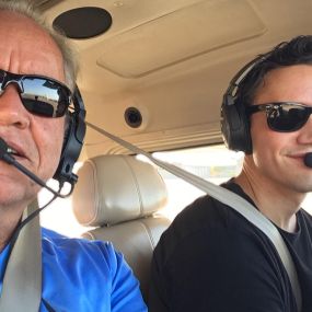 Leopard Aviation owner, Tom Noon and his son Eric taking an afternoon flight.