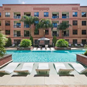 Pool with sun deck