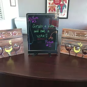 ***VOTE NOW*** Last night my office participated in a Wine and Paint party.  Can you help determine the winner by voting for #1 or #2?  Thanks!!!