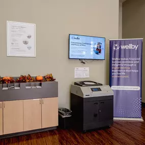 Interior lobby of federal credit union