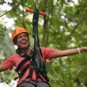 Enjoy hands free fully guided zip line tour at ZipZone Outdoor Adventures in Columbus, Ohio