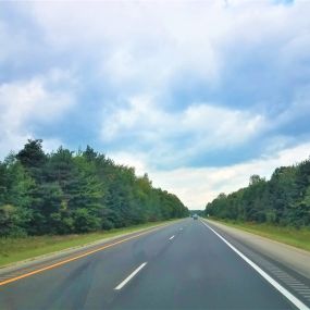 I-69 asphalt construction project in Michigan