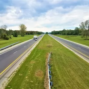 I-69 asphalt construction project in Michigan