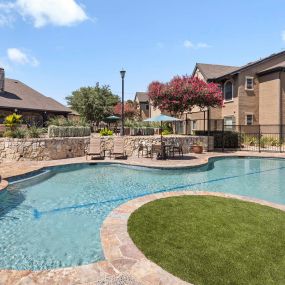 Front pool bottom level at Camden Shadow Brook apartments in Austin, TX