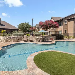 Front pool bottom level at Camden Shadow Brook apartments in Austin, TX