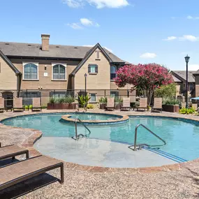 Front pool top level at Camden Shadow Brook apartments in Austin, TX