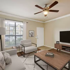 First floor living room and entryway at Camden Shadow Brook in Austin, TX