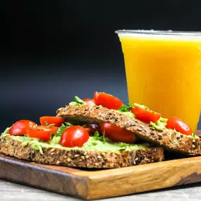 Avocado Toast and Orange Smoothie