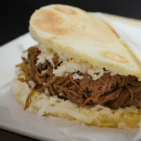 Stuffed Beef Arepa