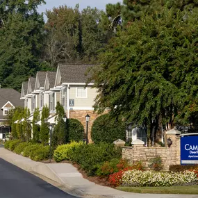 Monument sign at entrance to community