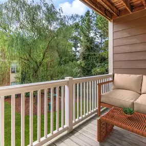 Private balconies over looking community landscaping