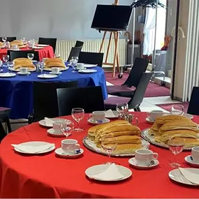 salle de repas après cérémonie au funérarium JM Gobert