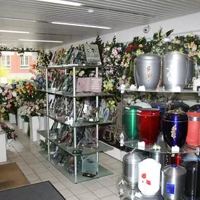 magasin de fleurs du au funérarium JM Gobert à Frameries