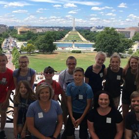 Ave Maria Academy students in Washington D.C. Want to learn more about what we do to build lifelong memories? Give us a call today!