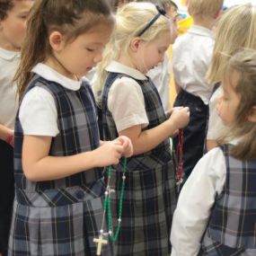 Ave Maria Academy is a catholic school for students, and we have many activities relating to our religion.