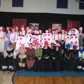 Alice in Wonderland put on by our drama club! The Drama Club offers Ave Maria students in 5th – 8th grade the opportunity for hands-on participation in the arts.