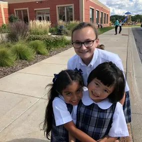 All students at Ave Maria Academy get to spend some time outdoors!