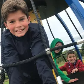 Building friendships on the playground here at Ave Maria Academy!