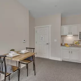 Kitchen and dining area