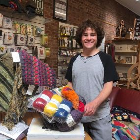We were so happy that Greg Juarez won our grand prize basket from the Hot August Knits Yarn Crawl 2023! We hope he loves everything. Thank you to our vendors who donated items for this prize.