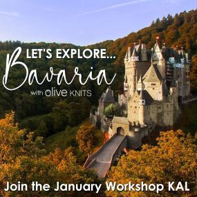 Olive Knits/Brezel KAL in January 2023 - start off the new year by traveling to the heart of Bavaria with Marie Greene and cast on a beautiful new project!